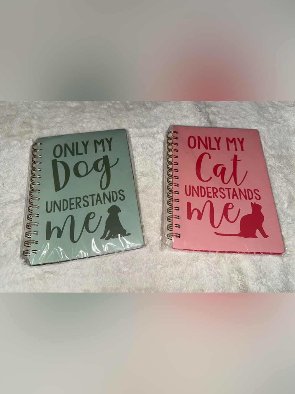 Only My Dog /Cat Understands Me Notebooks - Sage Green Pink